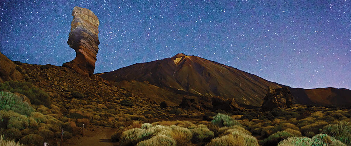 A starry night over Teide National Park, Tenerife
